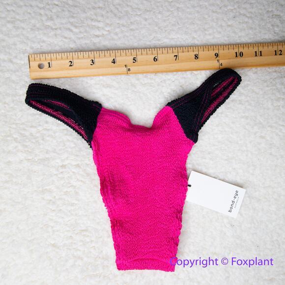 New! Bond Eye Free People bikini bottom pink black color block, one size - Picture 6 of 10